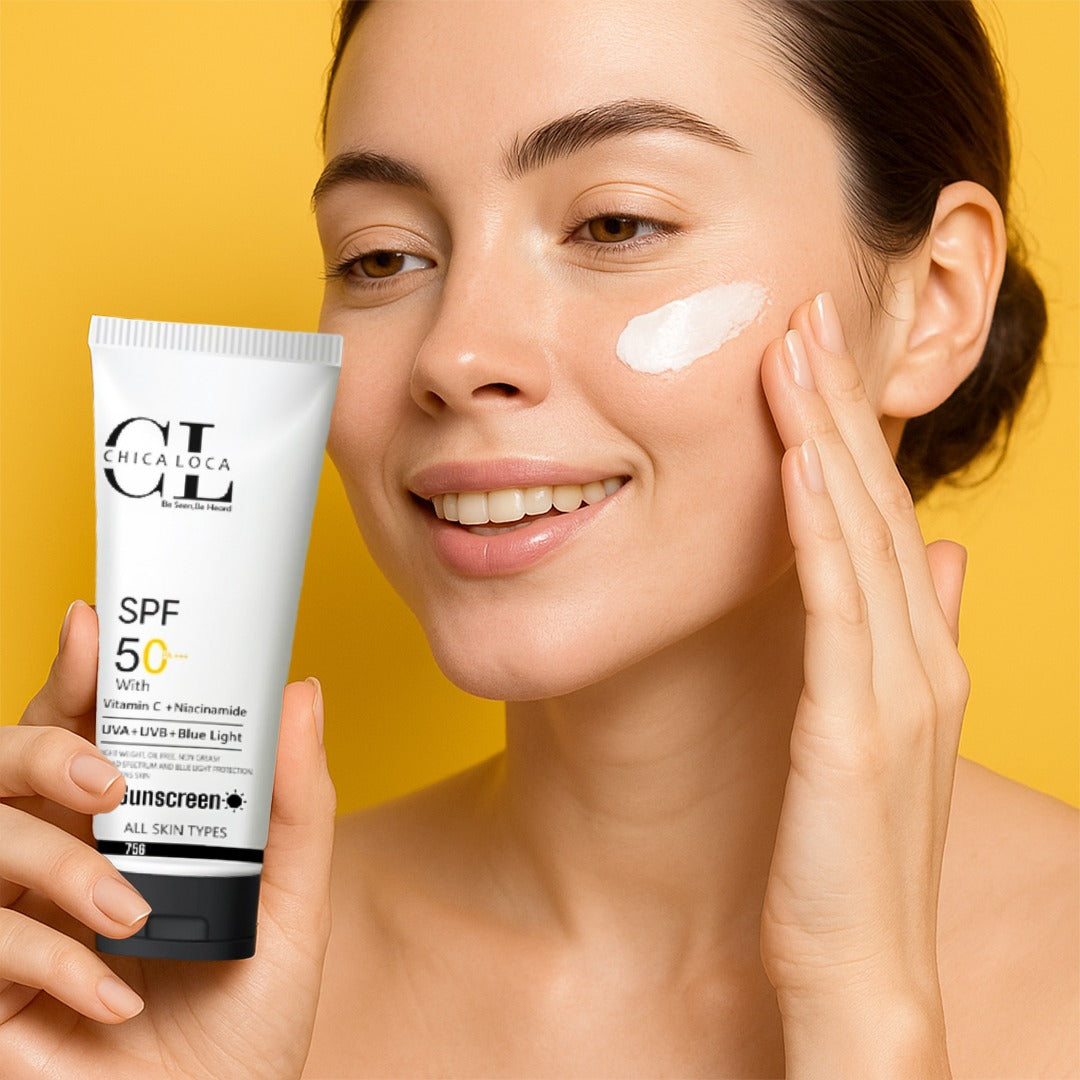 CHICA LOCA Sunscreen SPF 50+++ for sun protection and glowing skin
