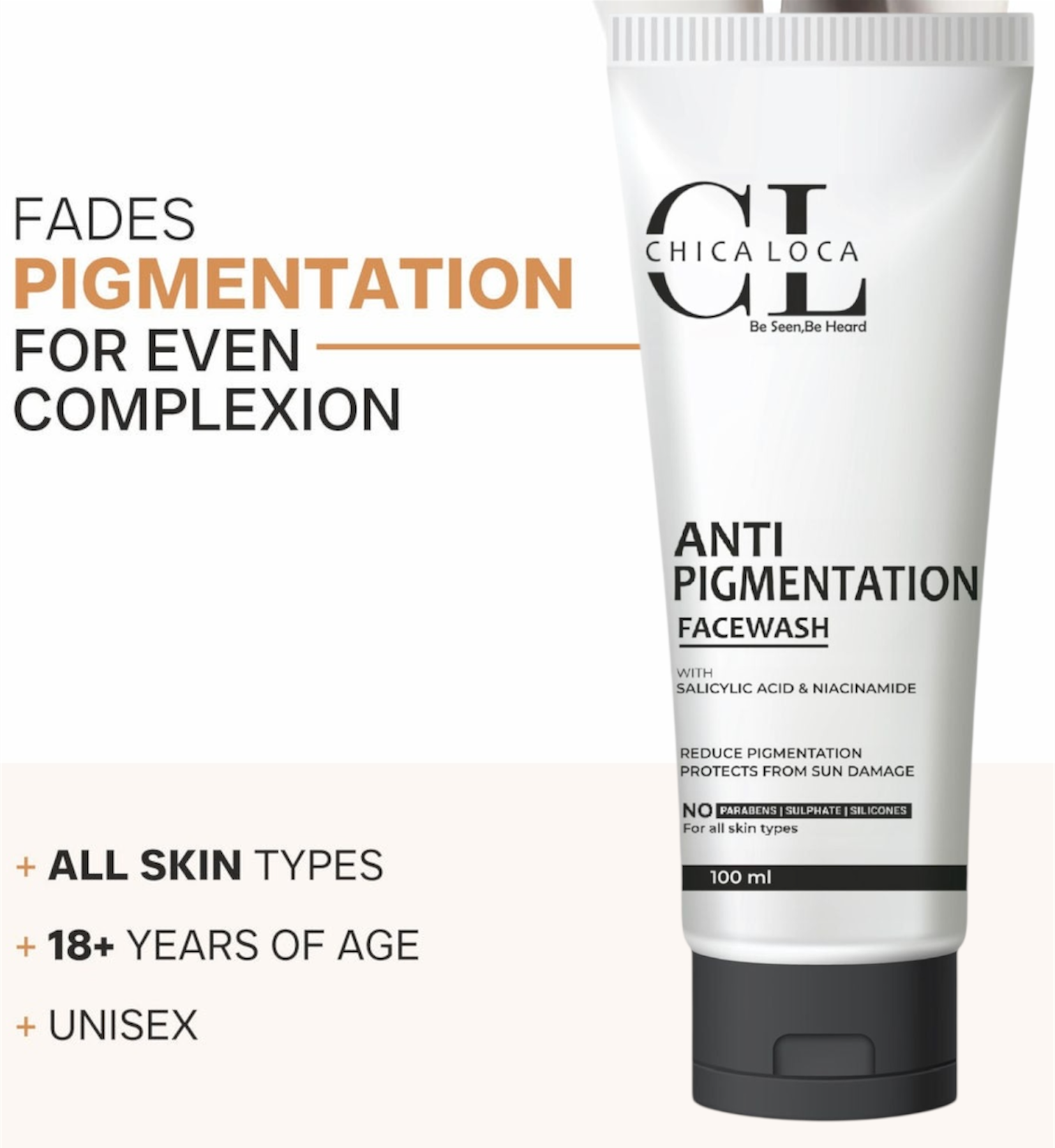 Anti Pigmentation facewash reduces pigmentation and dark spot by chica-loca