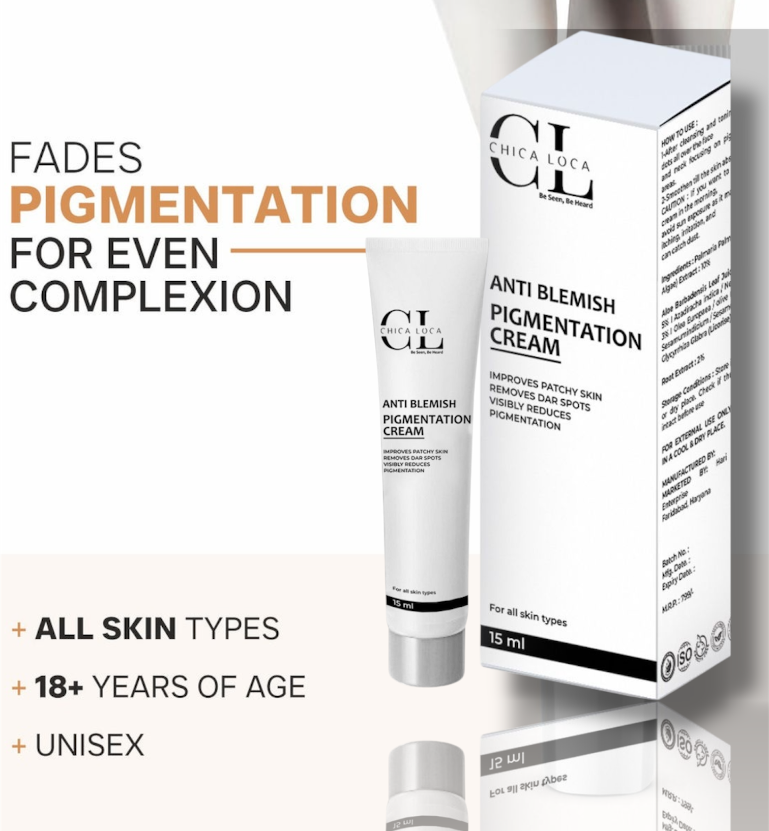 Anti Pigmentation cream by chica loca