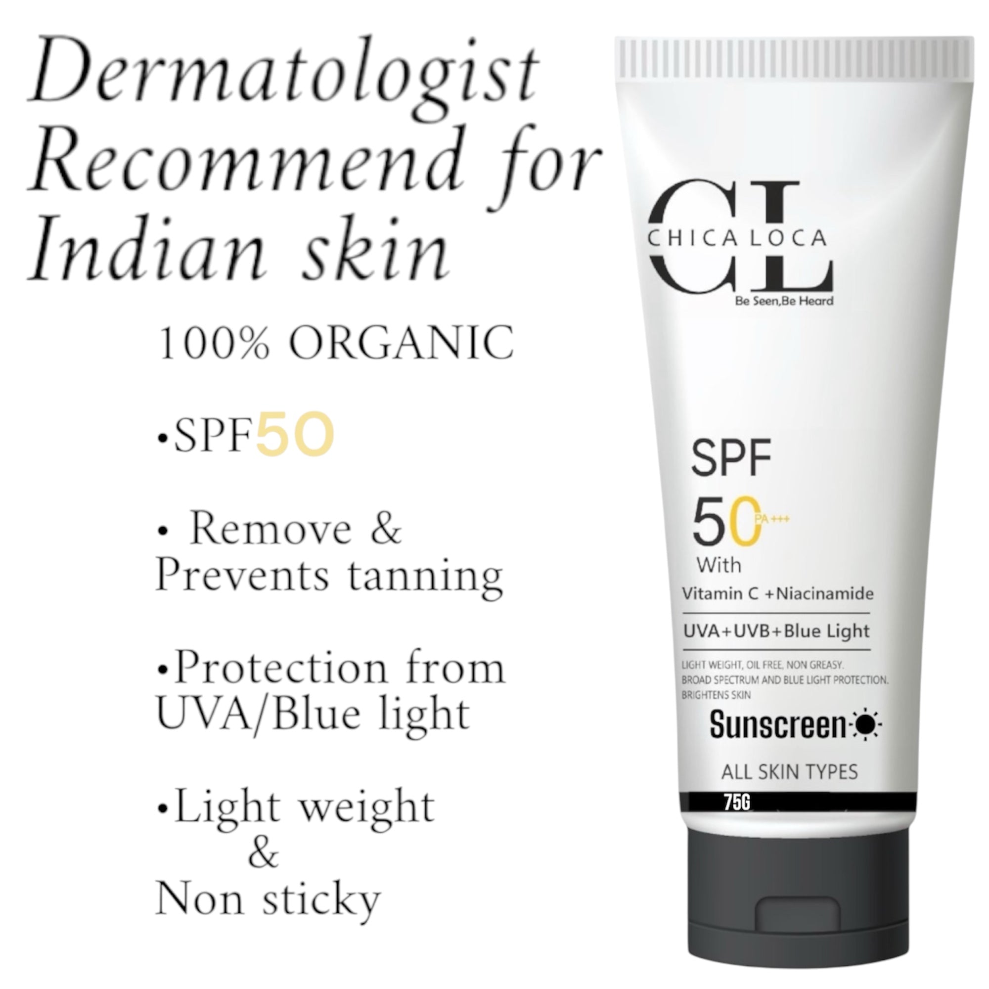 Vitamin c Niacinamide sunscreen remove & prevent tanning