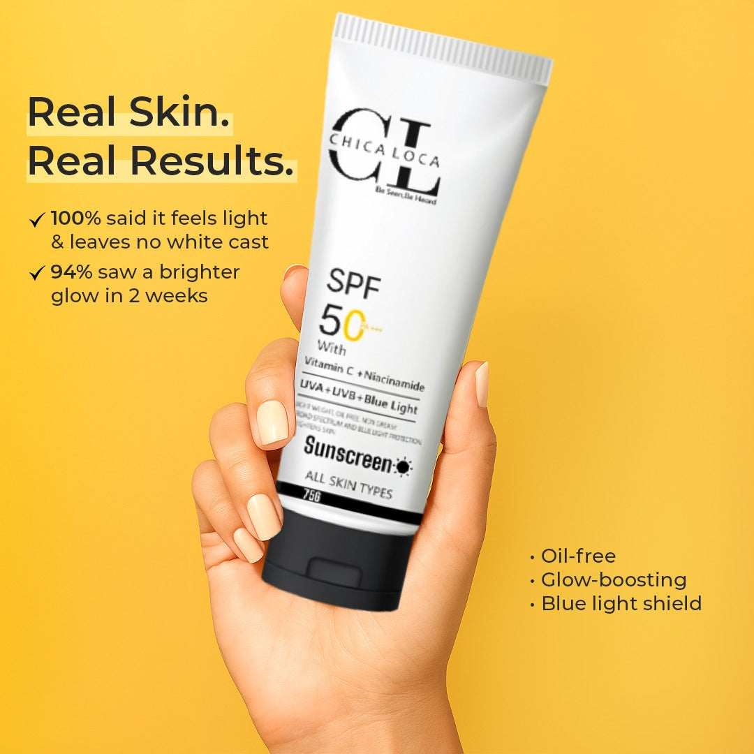 Sunscreen SPF 50 PA+++ with Vitamin C 75g -CHICA LOCA