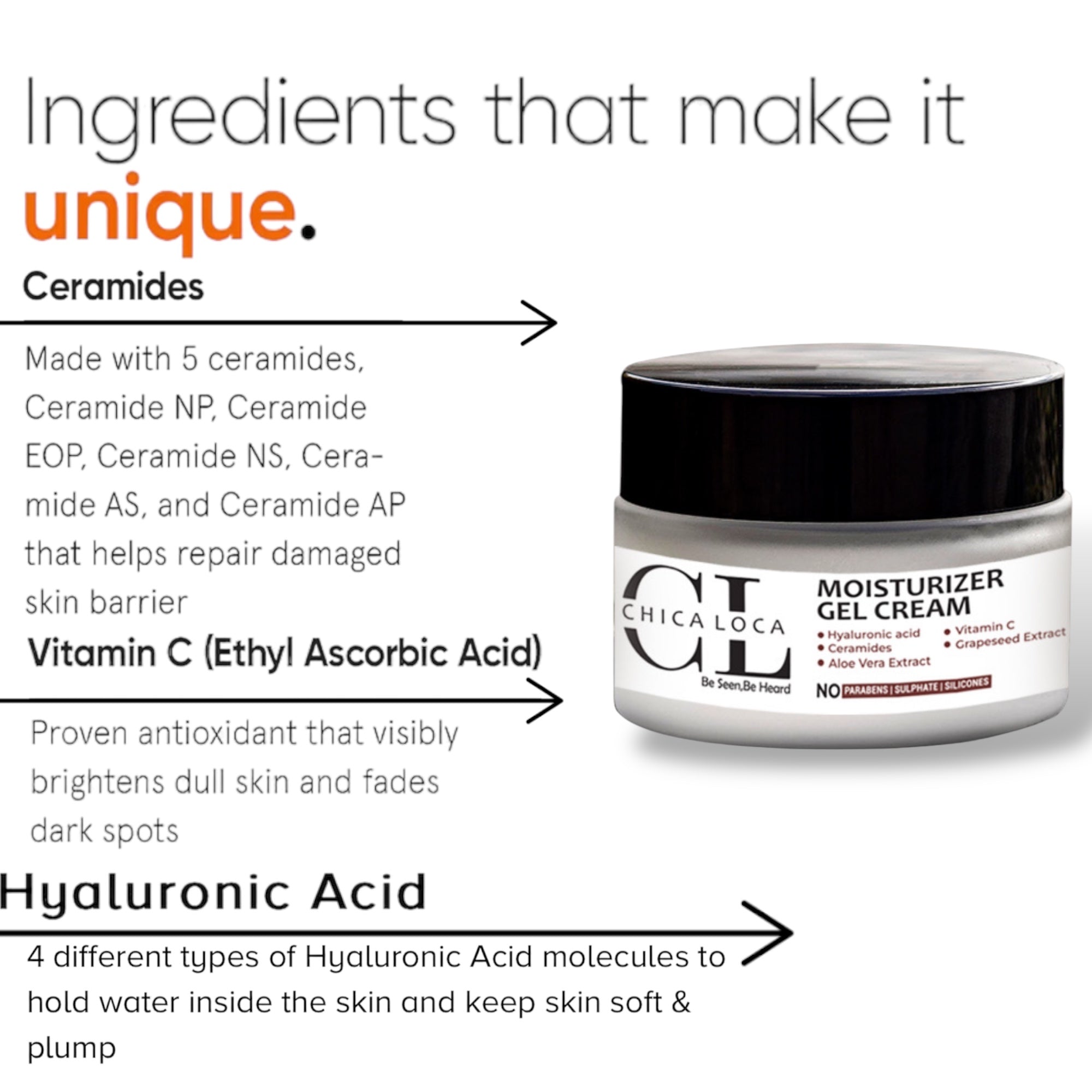 chicaloca moisturizer cream gel 