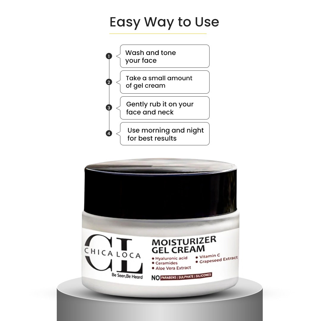 CHICA LOCA Moisturizer Gel Cream – For All Skin Types – Chica Loca